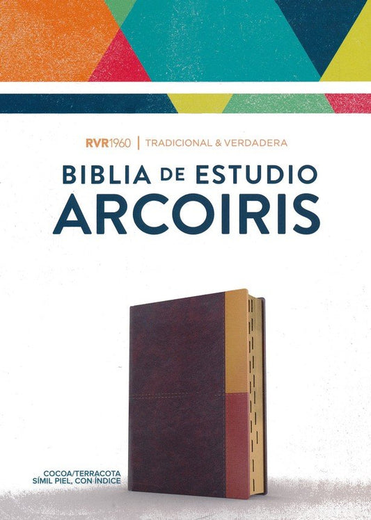 RVR 1960 Biblia de Estudio Arcoiris, cocoa/terracota símil piel con índice (RVR 1960 Rainbow Study Bible--soft leather-look, cocoa/terra cotta (indexed)