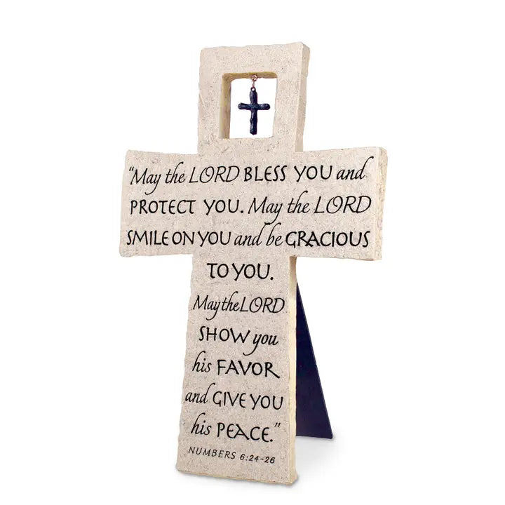 Bless You Decorative Cast Stone Cross
