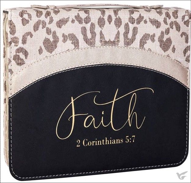 Faith Bible Cover, Leopard, XX-Large