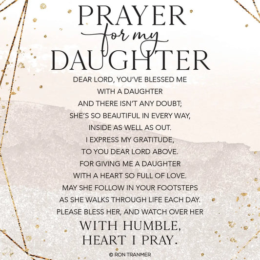 Prayer For My Daughter - Heaven Sent Plaques 6X9 Wood Plaque