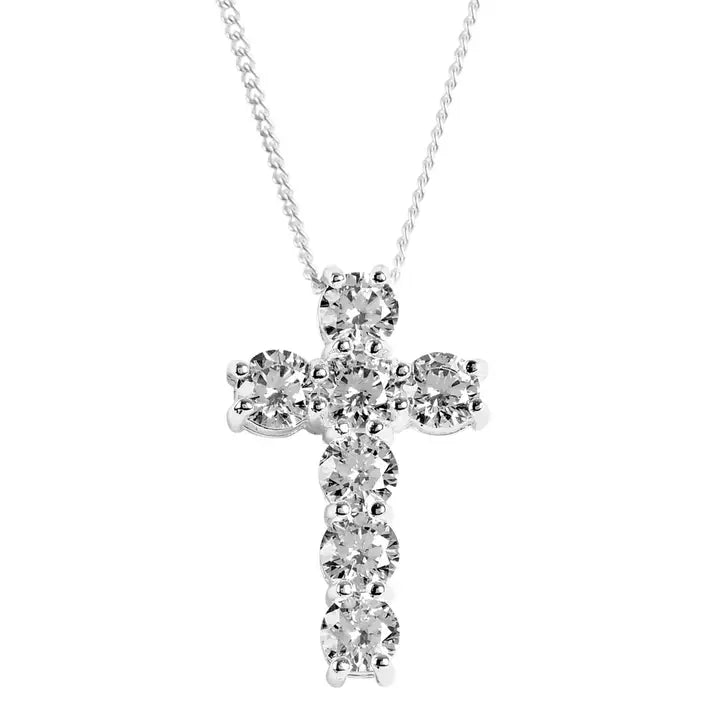Necklace Medium Vertical Silver Plated 18L