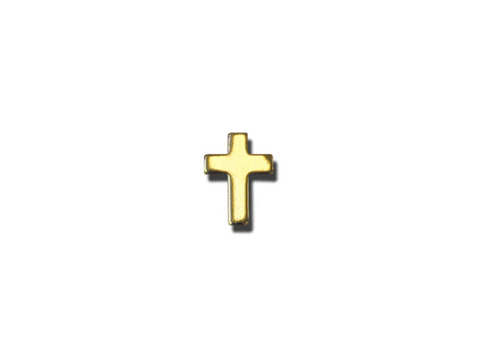 Cross Lapel Pin, Gold, 1/2In