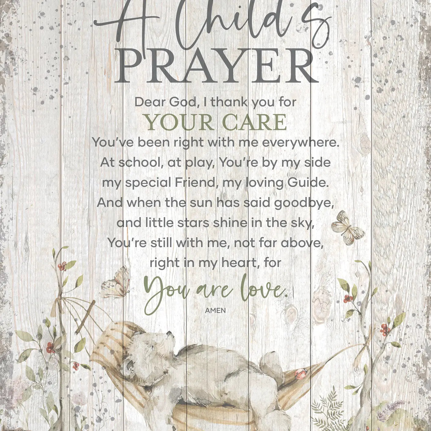 A Child's Prayer - Timberland Art 11.75X15