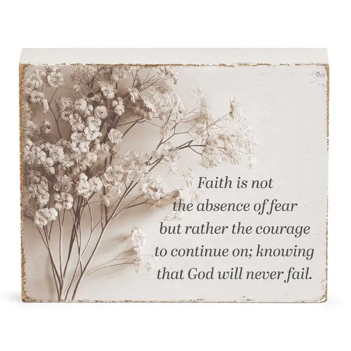 Tabletop Plaque Faith Is Not the Absence