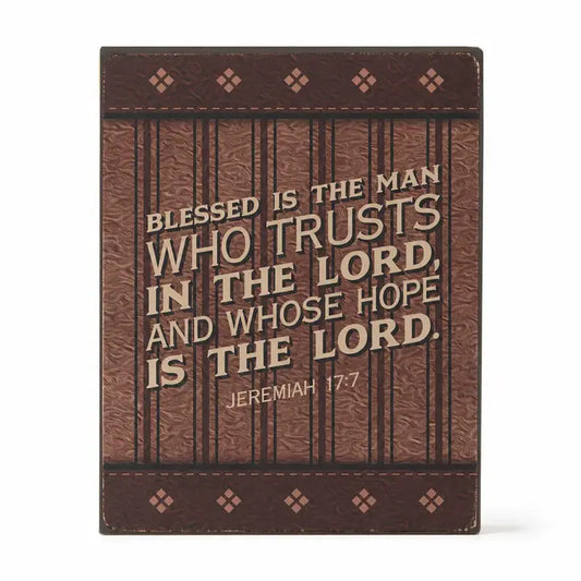 Tabletop Plaque Blessed Is the Man 3x4