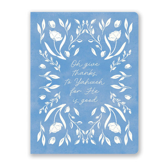 Flora Scriptura Blue - Coptic-Bound Journal