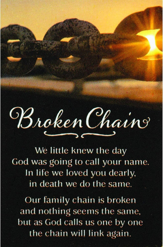 Broken Chain Poem Golden Sunshine 2 x 3 Paper Itty Bitty Bookmark