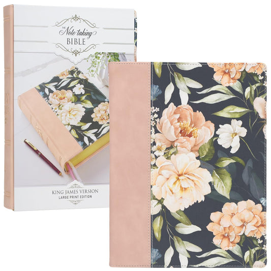 Dusty Peach Faux Leather Hardcover Large Print King James Version Note-taking Bible