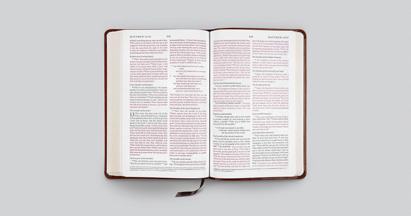 ESV Thinline Bible (TruTone, Mahogany, Border Design)