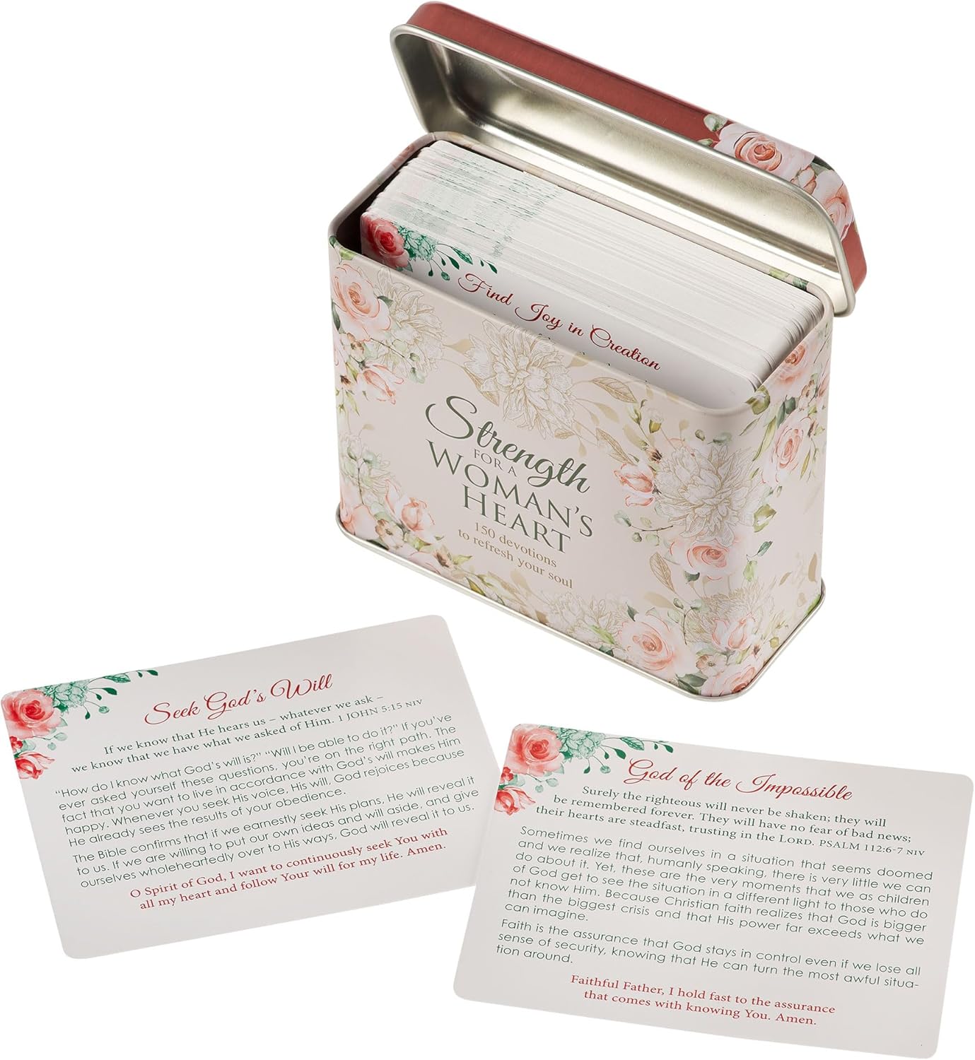 Strength for a Women's Heart Devotional Cards in a Tin