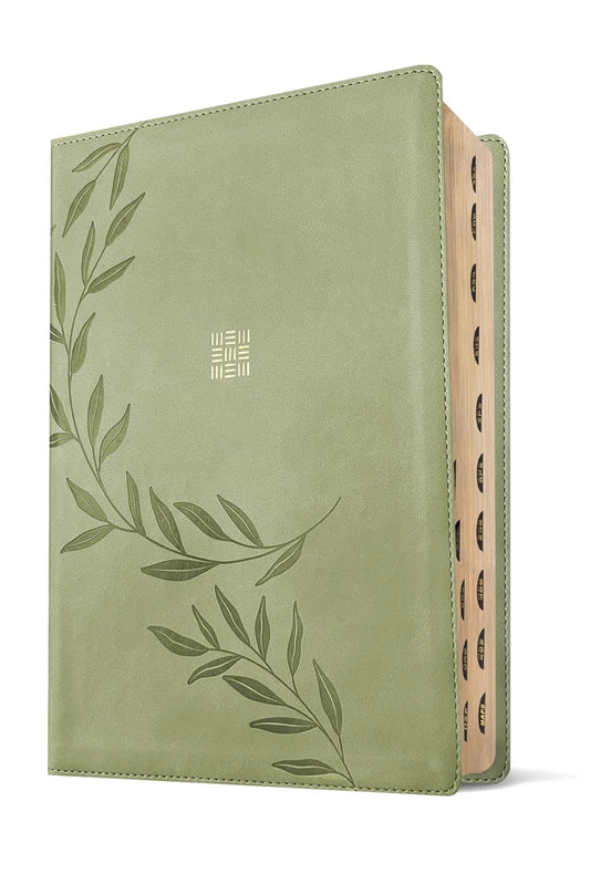 NLT Every Woman’s Bible, Filament Enabled (LeatherLike, Olive Branch Green, Red Letter, indexed)