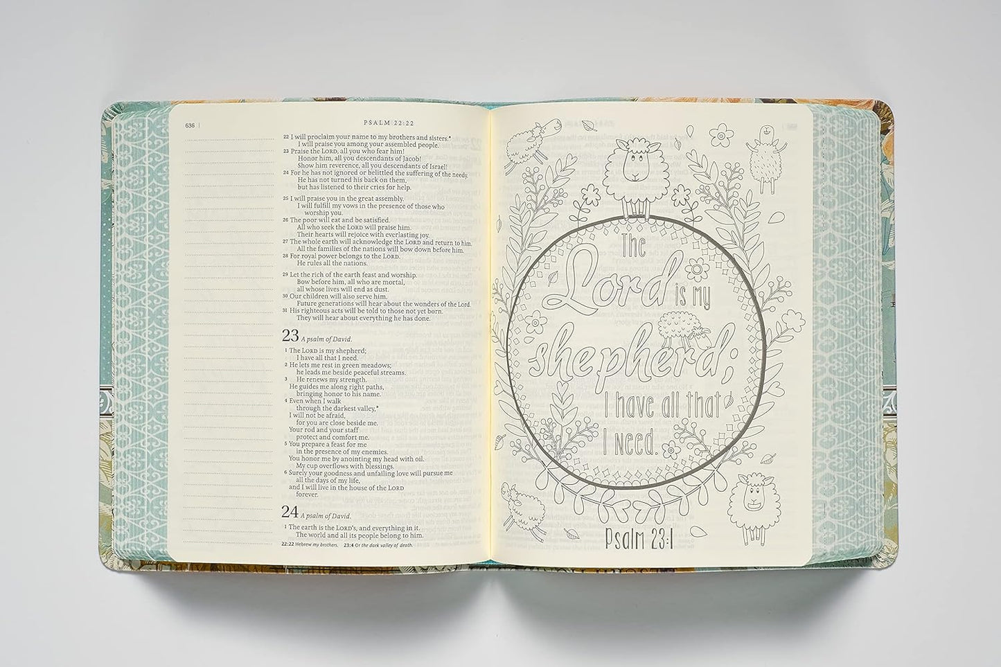 Tyndale NLT Inspire Bible, The Bible for Creative Journaling, Vintage Blue/Cream