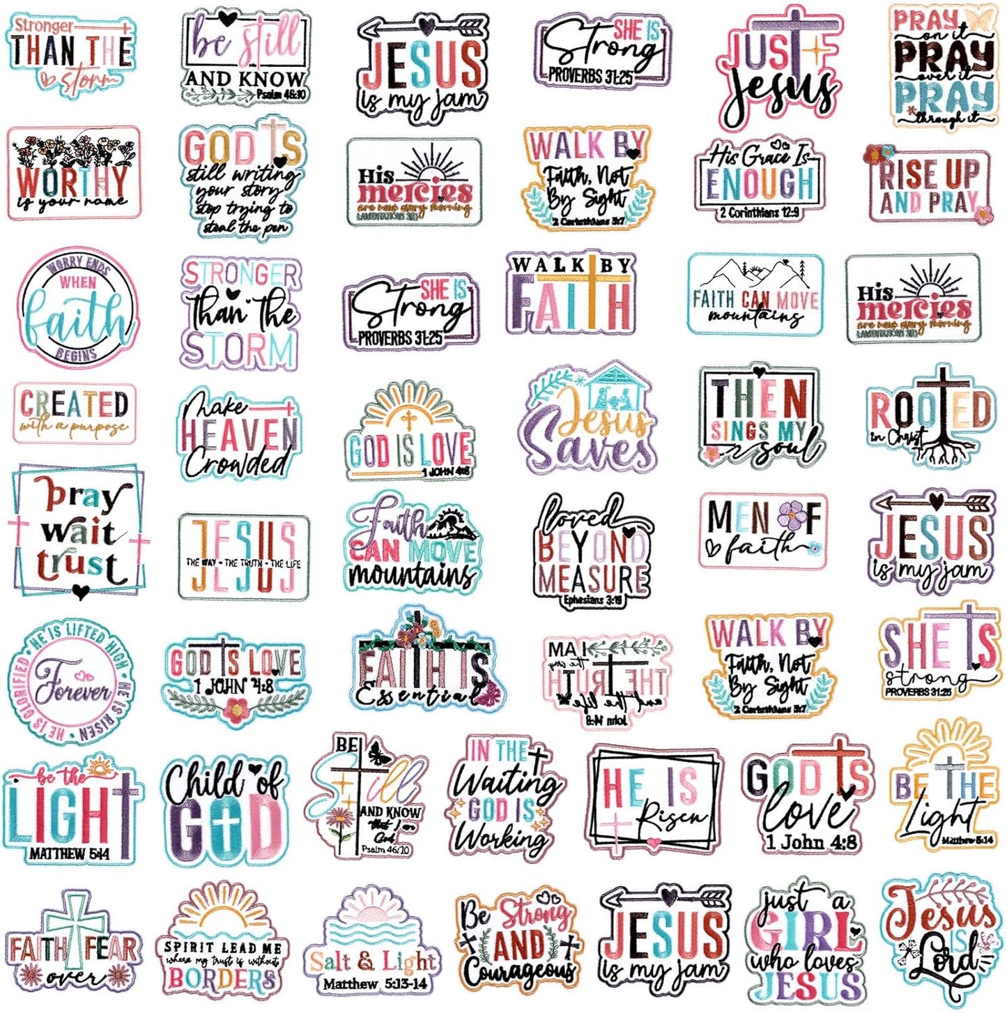 Christian Iron On Patches