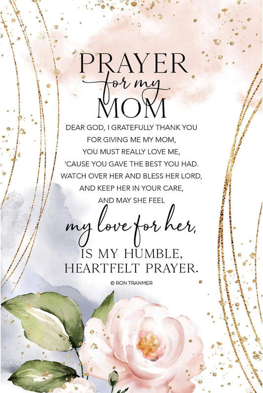 Prayer for my Mom Wood Plaque - 6 inch x 9 inch