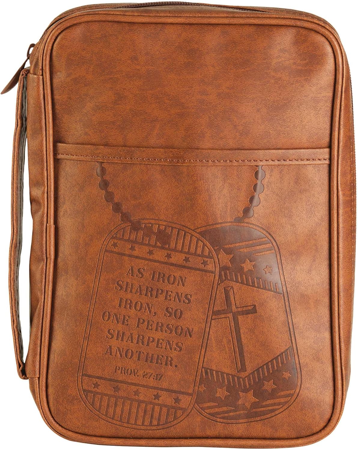 Bible Cover Iron Sharpens Iron Large