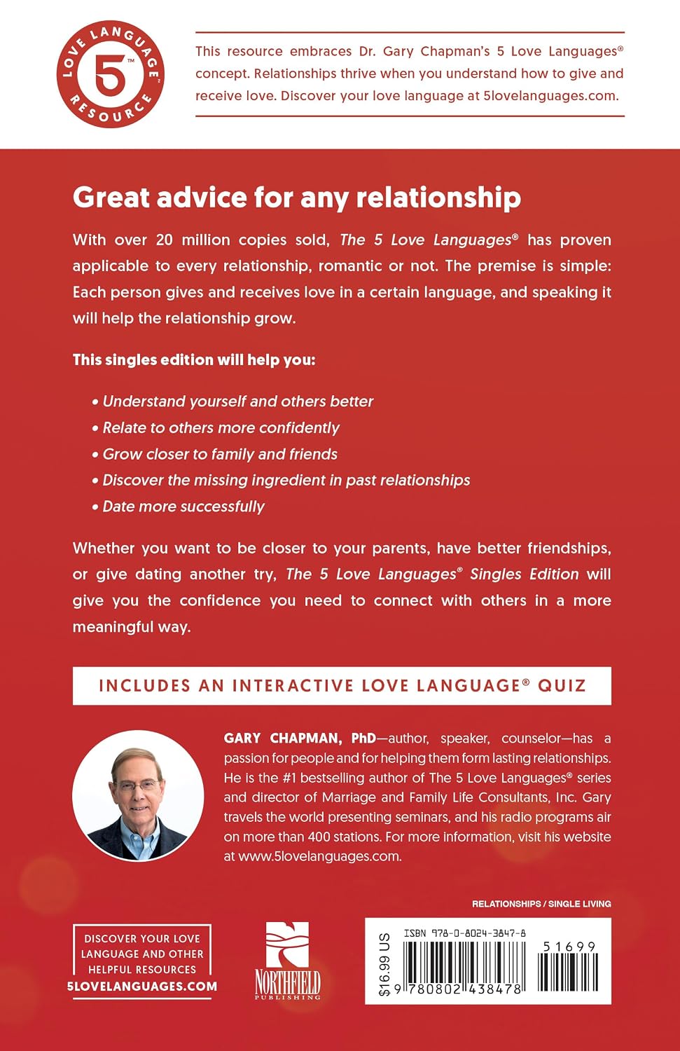 The 5 Love Languages Singles Edition (Updated): The Secret That Will Revolutionize Your Relationships by Gary Chapman