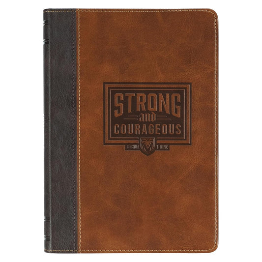 Brown Strong and Courageous Josh. 1:9 Journal Classic