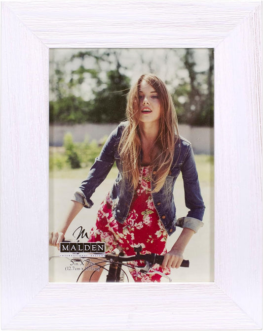Rustic Fashion White Wash Wooden Picture Frame, 5x7