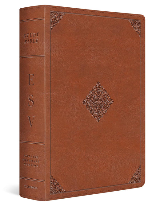 ESV Study Bible (TruTone, English Saddle, Ornament Design)
