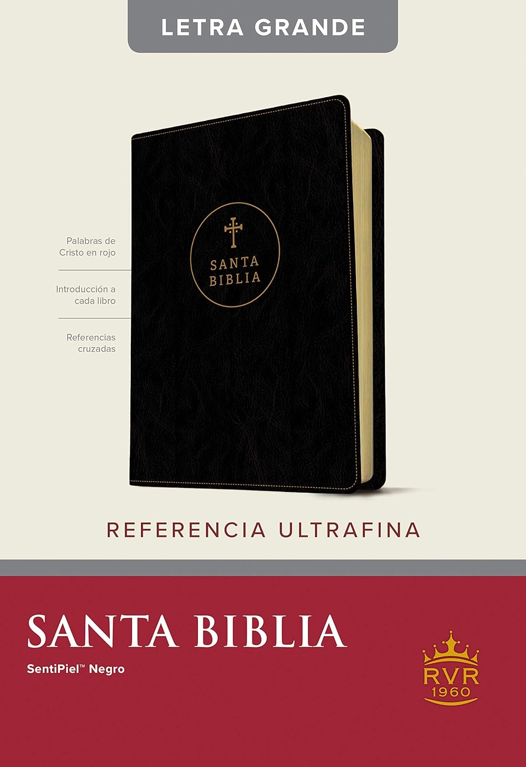 Santa Biblia RVR60, Edición de referencia ultrafina, letra grande black