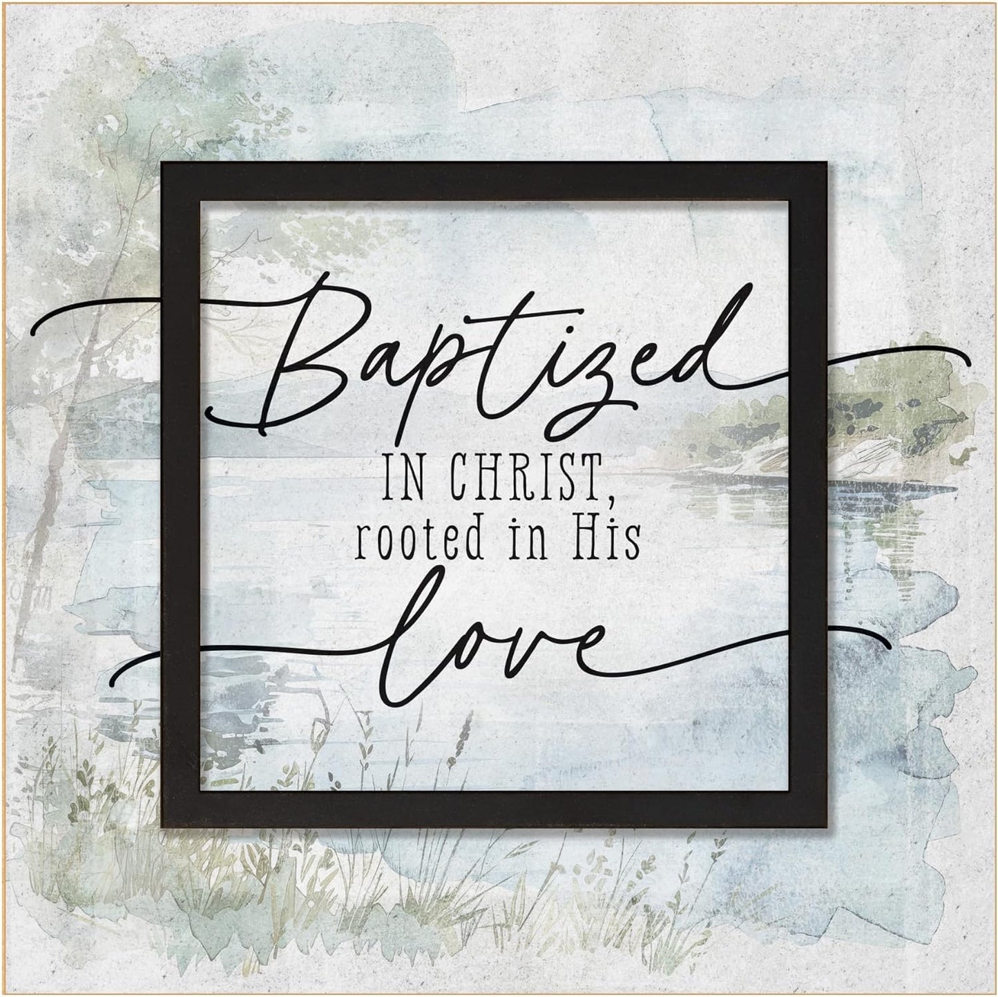 Baptized In Christ Wood Plaque Wall Art 6 x 6.125