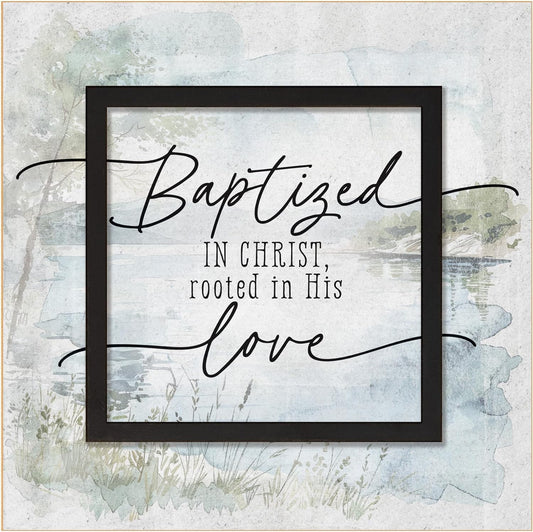 Baptized In Christ Wood Plaque Wall Art 6 x 6.125