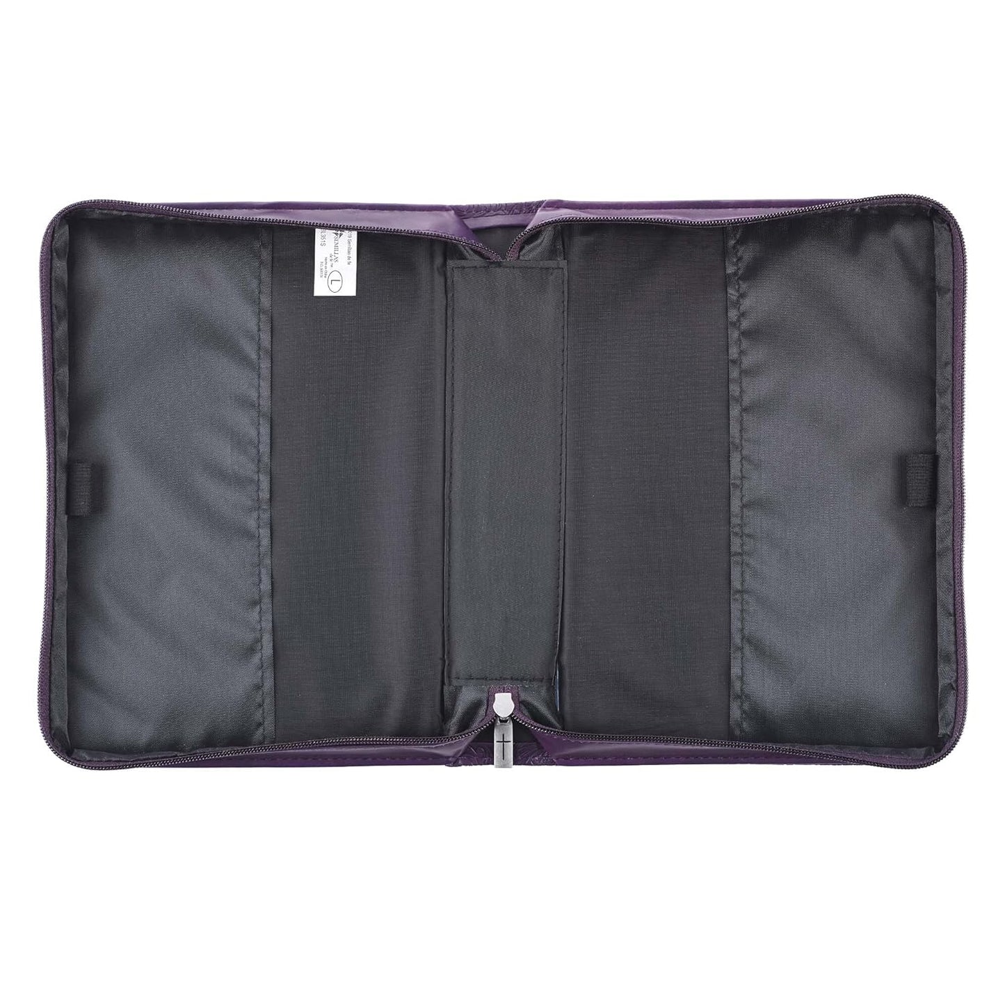 Funda para Biblias Fe, Morado – Hebreos 11:1, Grande