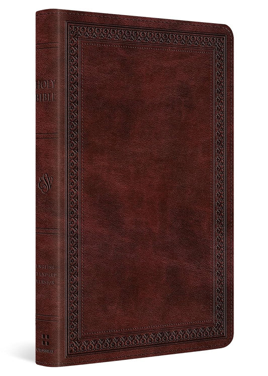 ESV Thinline Bible (TruTone, Mahogany, Border Design)