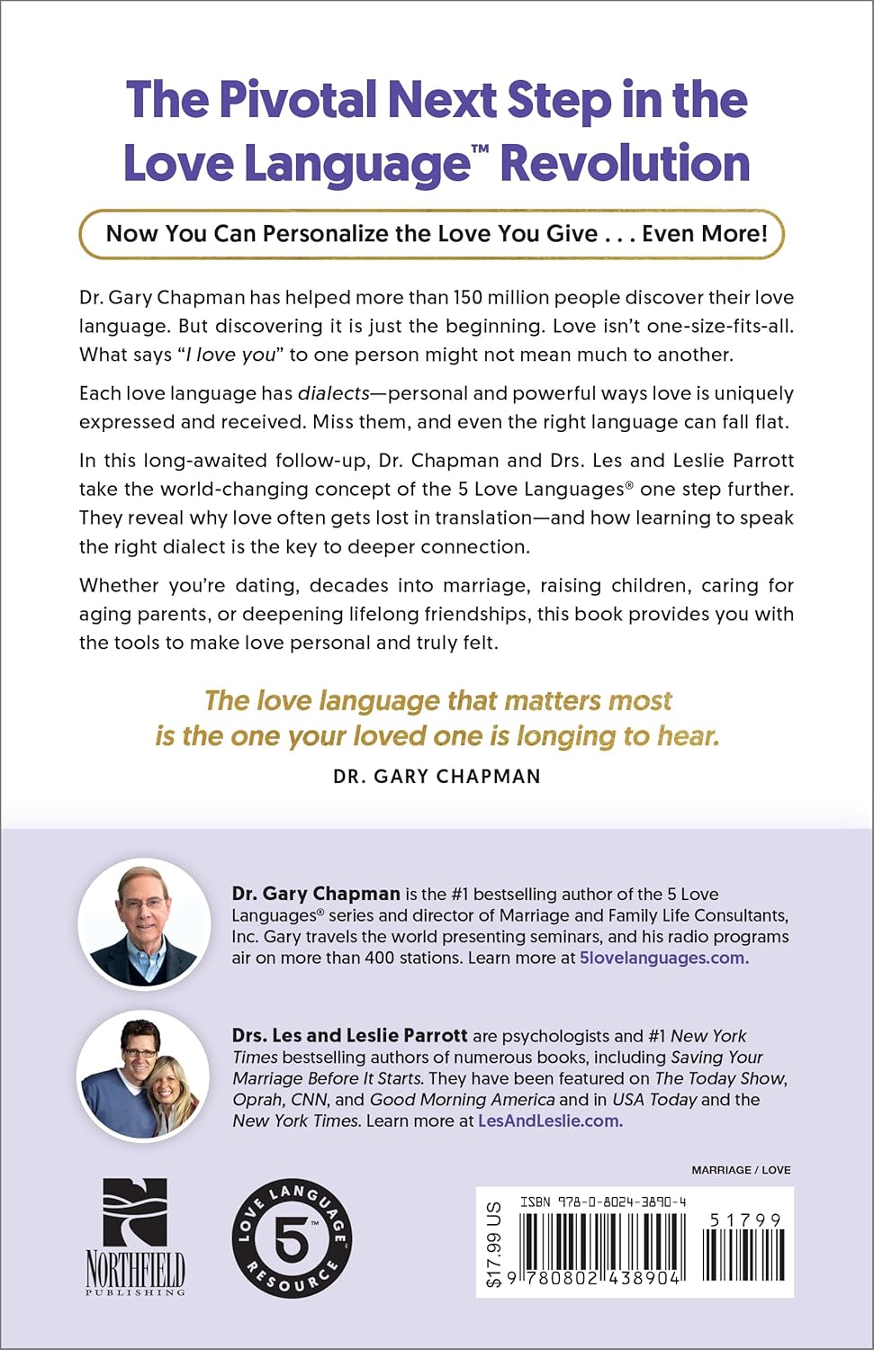 The Love Language™ That Matters Most: How to Personalize Love So They Really Feel It by Gary Chapman
