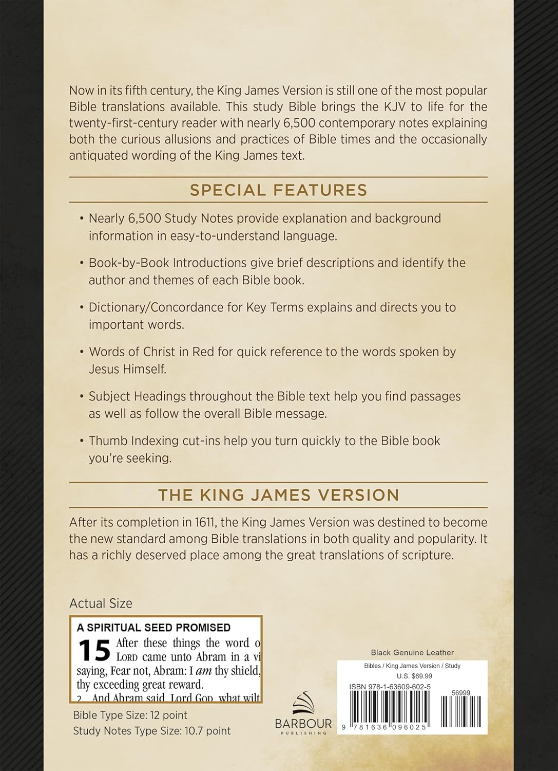 KJV Study Bible, Large Print [Black Genuine Leather]