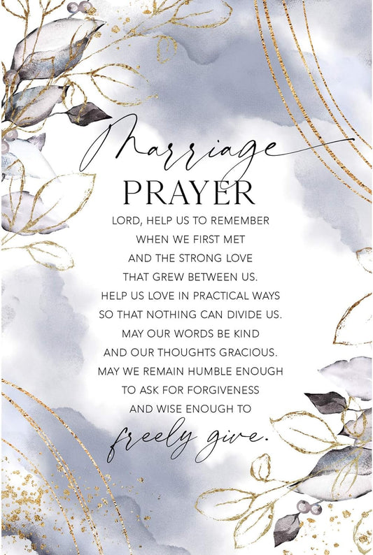 Marriage Prayer Wood Plaque with Inspiring Quotes 6"x9"