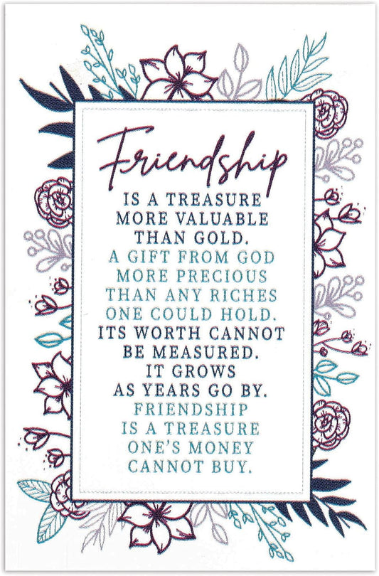 Friendship Treasure Purple Floral Itty Bitty Blessings Card