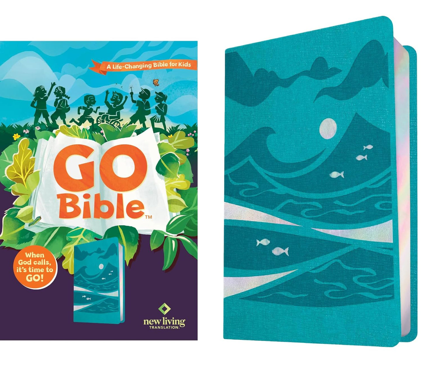 NLT Go Bible for Kids (LeatherLike, Teal Ocean)