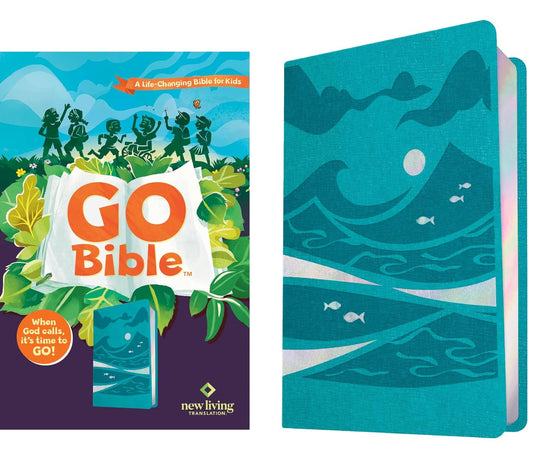 NLT Go Bible for Kids (LeatherLike, Teal Ocean)