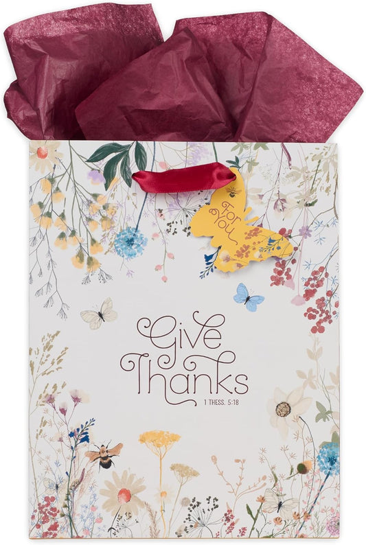 Give Thanks in Everything Medium Gift Bag - 1 Thessalonians 5:18