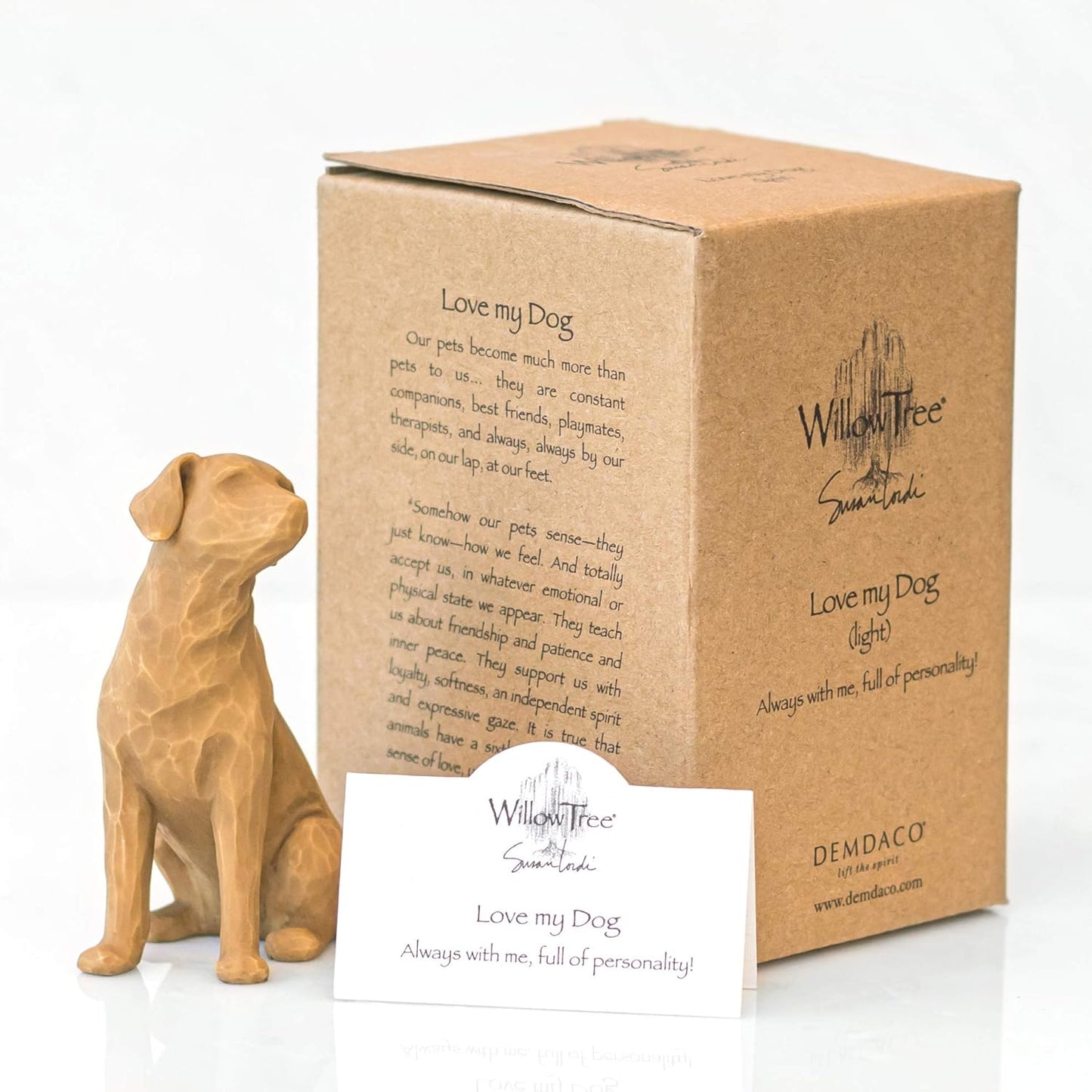Willow Tree Love My Dog (Light), Sculpted Hand-Painted Figure