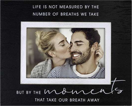 Moments Script Black Picture Frame, 4"x6"
