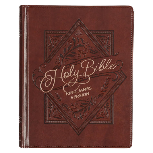 KJV Holy Bible, Note-taking Bible, Faux Leather Hardcover, Saddle Tan