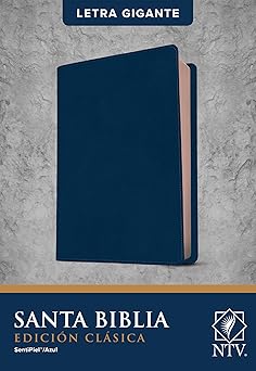 Santa Biblia NTV, Edición clásica, letra gigante (SentiPiel, Azul, Letra Roja)