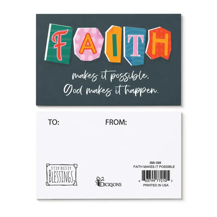 Itty Bitty Card Faith Makes It Possible