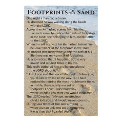 Footprints Pass it on Card, 3"X2"