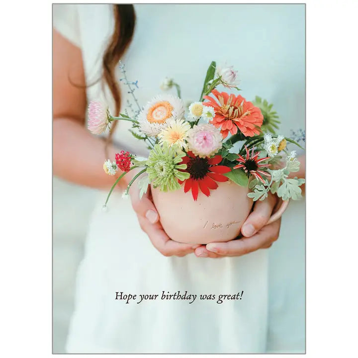 Offering Flowers - Faith Birthday Belated Card- SCD113525