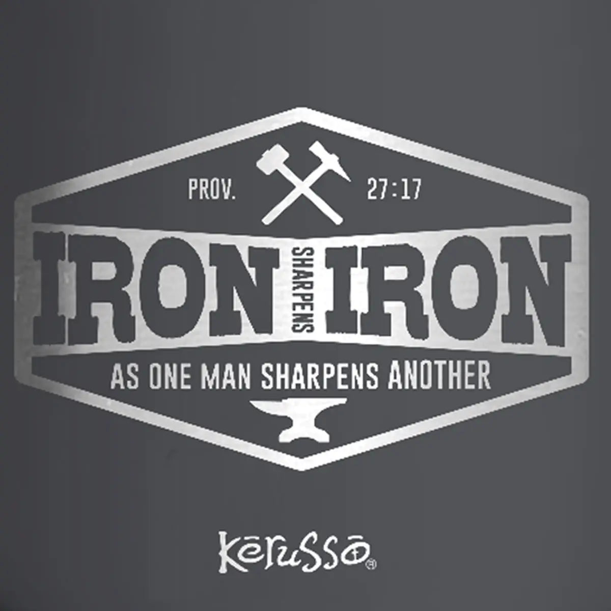 Kerusso 14 oz Stainless Steel Mug Iron Sharpens Iron