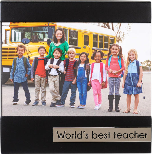 World’s Best Teacher Wedge Word Picture Frame, 4"x6"