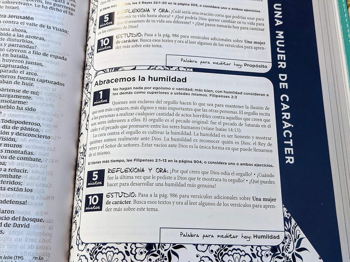 NVI, Biblia de la Mamá Ocupada, Leathersoft, Turquesa, Palabras de Jesús en Rojo, Comfort Print