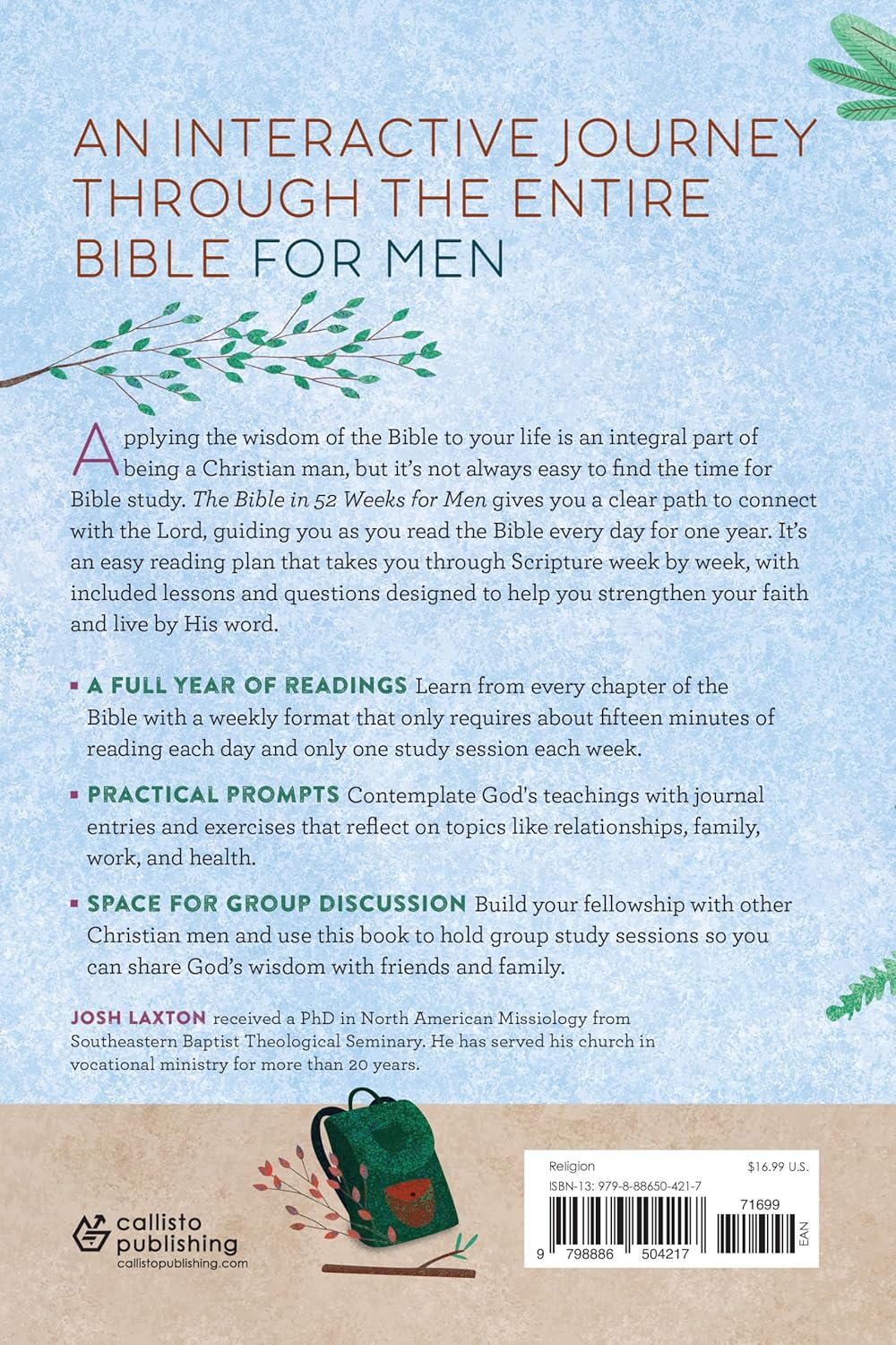 The Bible in 52 Weeks for Men: A Yearlong Bible Study