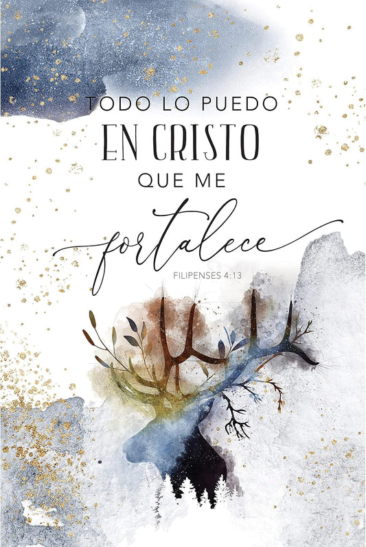 Todo Lo Puedo En Cristo - I Can do All Things - Inspirational Saying in Spanish 6x9 Wood Plaque