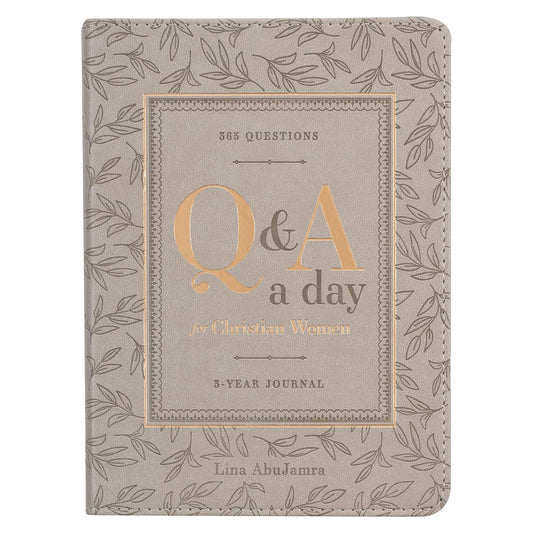 Prompted Faux Leather 3-Year Q & A Journal Taupe