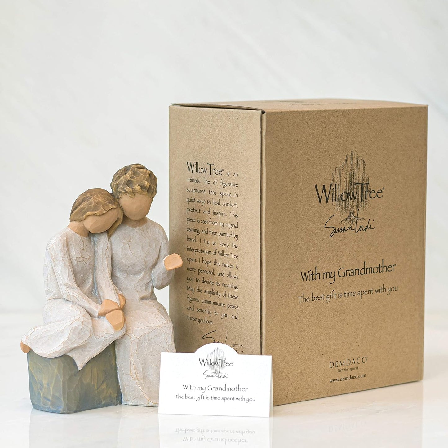 Willow Tree With My Grandmother, Sculpted Hand-Painted Figure