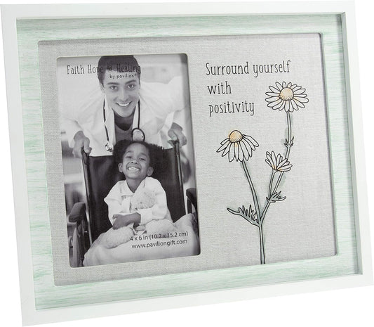 Surround Yourself with Positivity-4x6 Tan Vertical Picture Frame